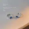 Moda Viajero Micro-Incustado Zircón Azul Simple Orejeras de Ins Pendientes Nuevos para Viajero Diario Suministro de Fábrica Pendientes