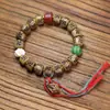 Hueso de Camello Tallado Retro Estilo Tíbet Swastika Cuentas Estilo Antiguo DIY Accesorios para Joyería de Cuentas Budistas Pulsera