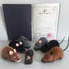 Comercio exterior suministro control remoto bidireccional simulación ratón animal flocking ratón truco bolsa de juguetes para niños