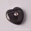 Pedra Bruta de Cristal Natural 2cm Formato de Coração Cravejado com Diamante Zircônia Safira Ametista Pedra Preciosa Acessórios para Joias DIY