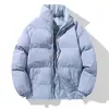 Chamarra Acolchada Reversible para Pareja Otoño/Invierno Nueva con Cuello Alto Chaqueta de Algodón Versátil Casual para Hombre Usable por Dentro y por Fuera Algodón
