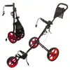 Carro de Golf, Carrito Plegable de Aleación de Aluminio de Tres Ruedas para Bolsa de Golf Portátil, Carrito de Golf de Empuje Manual