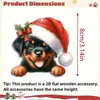 Conjunto de 12 Enfeites de Madeira de Cachorrinho Fofo de Natal Transfronteiriço Pingentes de Cachorro Fofo para Árvore de Natal
