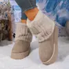 Outono 2026 Novo Tamanho Grande Botas Casuais Confortáveis para Mulheres Estilo Europeu e Americano Fashion Botas para Exterior Tamanho Único