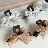 Pinza para el Cabello con Lazo de Encaje Floral Estilo Retro Francés, Pasador de Gama Alta y Elegante, Accesorio para el Cabello de Estilo Suave