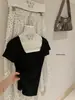 Wgwe9491 Guangzhou Shisanxing Moda Feminina Verão 2026 Nova Camiseta Versátil de Manga Curta com Gola Redonda e Ajuste na Cintura