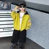 Elegante abrigo de otoño para niños, nueva colección 2026, look de dos piezas fresco y moderno, chaqueta de primavera y otoño para niños