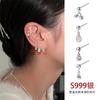 Aretes de botón de circonita de gota de agua de plata esterlina 999 para mujer, nicho, circonita de alta calidad, aretes de botón para el cartílago de la oreja, personalidad exquisita, aretes de cereza nuevos