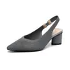 Bt663 Zapatos de Princesa Huecos Sandalias Tejidas Baotou con Tira Trasera Hueca Punta Fina Boca Baja Hueco Lateral Sandalias de Tacón Grueso Diarias