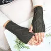 Yifan outono e inverno viagem ao ar livre quente moda coreana tendência luvas com buraco para o polegar short duas luvas de braço com diamante feminina