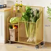Prateleira de armazenamento de vegetais para cozinha, de chão para uso doméstico, carrinho pequeno móvel, prateleira de cesta de vegetais para armazenamento de frutas e vegetais, cebola, gengibre e alho