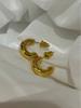 243 Primavera Nuevo Estilo Compacto Incrustados de Diamantes Cuerpo al Descubierto Diseño Simple Pendientes Discretos Elegantes con Estilo Pendientes Pequeños para Mujer X6-3