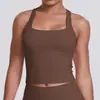 Novo Top Nadador Costas Cruzadas Cor Sólida Escovado Beleza Costas Feminino Justo Secagem Rápida Esportivo Corrida Fitness Top Roupas de Yoga