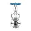 Válvula de Compuerta Manual Z41W-16P 304 Acero Inoxidable Brida Tallo Exterior
