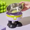 Comedero Elevado para Mascotas de Acero Inoxidable Antideslizante Antivuelco Gran Capacidad para Gatos Perros