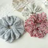 Diadema de Gasa Grande Floral Fresca de Verano para Mujer, Elástico para Cola de Caballo Scrunchie, Dulce Accesorio para el Cabello