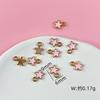Colgante de adorno de estrella de amor accesorios de aleación gota de aceite cuerda para el cabello pulsera aretes collar colgante decoración de bolsa
