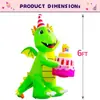 Amazon Transfronteiriça Novo Aniversário Dinossauro Inflável Bolo de Aniversário Modelo Inflável Adereços de Decoração para Festa de Aniversário