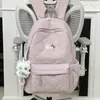 Mochila Nueva Unisex Transfronteriza, Bolsa para Estudiantes Universitarios, Mochila de Algodón con Bordado de Rombos, Bolsa para Computadora, Bolsa Casual para Viajes Diarios