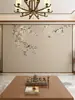 Papel Pintado Decorativo de Flores y Pájaros 8D Mural de Pared de Fondo de TV para Sala de Estar Cubierta de Pared para Sofá y Dormitorio Papel Pintado Ecológico En relieve