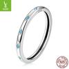 Fabricantes transfronteiriços fornecem turquesa Mans estrela anel masculino e feminino simples 925 prata sobreposição anel anel BSR240