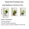 Venta Directa de Comercio Exterior Plantas Artificiales en Maceta Modernas Sencillas y Pegatinas de Flores Entrada de Sala de Estar Escaleras Pegatinas Decorativas Autoadhesivas