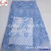 Renda bordada com design retrô francês de rosa 3D tecido de malha macia vestido de noiva acessórios de vestido