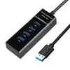 Adaptador Hub USB 2.0 Multiporta de Alta Velocidade Expansor Hub USB 3.0 Divisor USB Múltiplo Extensor Com Interruptor de Lâmpada LED Para PC Laptop
