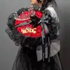 99 Gato Rosado Ramo de Rosas Rosas Flor Eterna Simulada Día de San Valentín Propuesta Regalo de Cumpleaños para Novia y Mejor Amiga