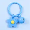 Chaveiro de Estrela de Cinco Pontas Vazada em Acrílico Colorido, Acessório Criativo e Fofo para Fechar Porta, Joia, Pingente de Contas