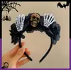 Nuevo Pasador de Encaje Cruzado de Halloween para Mujer, Accesorio de Pinza Lateral con Forma de Corazón y Lazo Estilo Gótico Oscuro