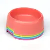 Comederos para mascotas, comederos para gatos, comederos para perros, bebederos para gatos de colores dulces anti-derrames, comederos para perros, recipientes para comida de gato, utensilios para comida de mascotas al por mayor