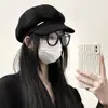 Boina Octagonal para Mujer 2026 Nuevo Estilo Delgado Primavera y Verano Circunferencia de Cabeza Grande Blanca Versátil Adelgazante Gorra de Periódico Pintor