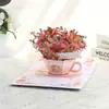 Nuevas Tarjetas de Felicitación Florales para el Día de San Valentín, Tarjetas de Felicitación 3D Fragantes, Regalos de Bendición de Cumpleaños, Tarjetas Plegables, Venta al por Mayor de Fabricantes