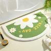 Alfombrilla de baño absorbente semicircular, engrosada, antideslizante, de cachemira, para puerta de baño/inodoro, se puede enviar por cuenta de otro