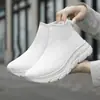 Zapatos de malla transpirable tipo slip-on de punto volador para parejas (hombres y mujeres), zapatos tipo calcetín ligeros con absorción de impactos, talla grande, para uso en exteriores