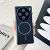 Adecuado para Estuche Magnético a Cuadros para Teléfono Vivox200 Opporeno14 Kevlar Mate Findx8Pc Estuche Duro