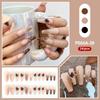 Esmalte de uñas exclusivo transfronterizo Parche de uña postiza de cuadros con pedrería Día de San Valentín ventas directas de fábrica de esmalte de uñas