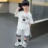 Conjunto de Verano para Niños 2026 Nuevo Ropa Fresca y Elegante de Manga Corta para Niños Pequeños, Estilo Coreano Ropa de Media Manga para Bebés Niños
