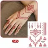 Pegatinas de Tatuajes Temporales de Transferencia al Agua Color Carmesí Boda Mano Pie Cuerpo Tatuaje Temporal Escenario Festival Baile de Graduación Disfraz