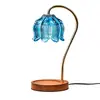 Lámpara de fusión de cera para velas de mármol, lámpara de mesa difusora estilo ins, luz nocturna retro americana sin humo y con temperatura ajustable, lámpara de fusión de cera para aromaterapia
