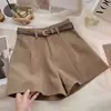 Shorts casuales de verano 2026 para mujer, nuevos, de tiro alto, versátiles, adelgazantes, de pierna recta, pierna ancha, línea A, de tres cuartos