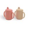 Vaso de bebé con forma de pico de pato transfronterizo, vajilla infantil a prueba de fugas con asa, vaso para beber de silicona de grado alimenticio