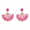 Pendientes de Esmalte Coloridos con Forma de Flor, Estilo Dulce y Fresco para Fiestas, con Diamantes y Perlas, Pendientes de Pétalos de Lujo Ligero y de Alta Gama para Mujer