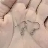 Ganchos para oreja accesorios de joyería semiacabados material hecho a mano diy acero inoxidable 316 accesorios para aretes ganchos para oreja accesorios para aretes