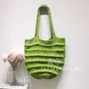 Bolso Pequeño de Lana Tejida Otoño e Invierno para Mujer 2025 Nuevo Estilo Coreano Bolso Tejido a Mano Bolso de Mano de Nicho para el Trabajo y el Viaje