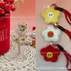 Colgante Flor de Dinero Girasol Oro Puro 999 Serie Flor de Peluche Cordón Promoción de Transmisión en Vivo de Tiktok