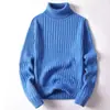 Suéter masculino de gola alta liso, top de tricô outono/inverno, design de gola dupla, camada base casual, estiloso e versátil
