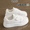 Em estoque~2026 novos sapatos femininos, tênis brancos de cadarço versáteis em couro legítimo, sapatos de skate para estudantes, tênis esportivos casuais leves