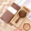 Pente de Massagem de Sândalo Natural Gato Unha Couro Cabeludo Meridianos Massagem Pente Portátil Pente de Cabelo Terapia Capilar Presente Pente de Madeira